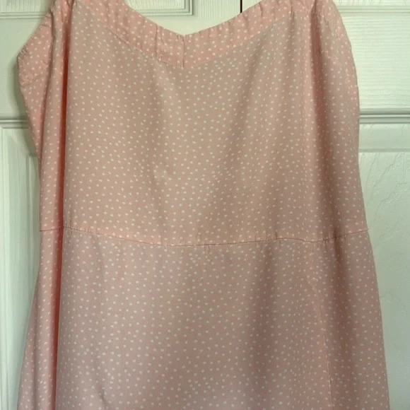 Loft Pink Sleeveless Maxi Dress with  Ruffle Straps Size 10 - Picture 2 of 9